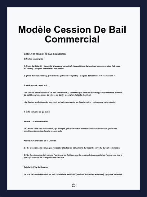 Cession bail commercial départ retraite