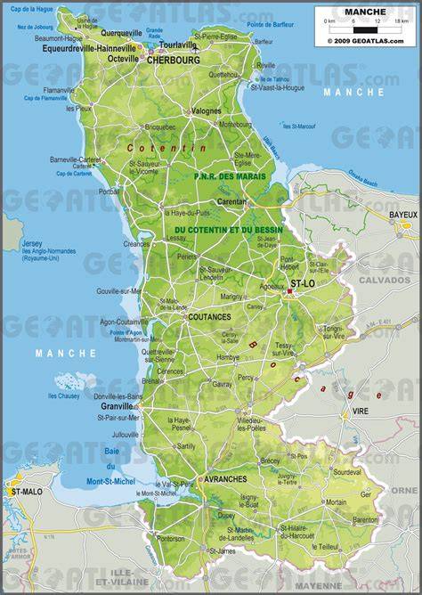 Carte des traversées de la Manche