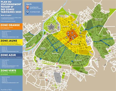 Carte stationnement résidentiel Lille zones