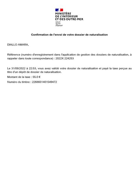 Envoi postal dossier naturalisation Lausanne