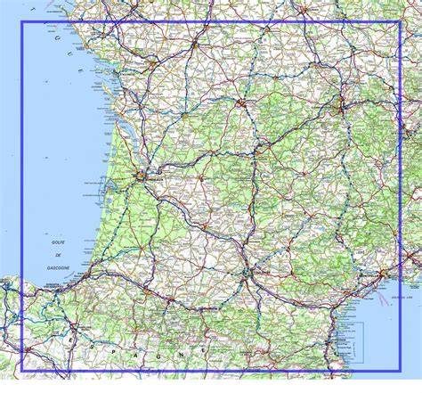 Carte touristique du Sud-Ouest de France