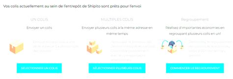 Regroupement de colis Shipito en entrepôt