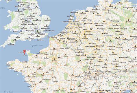 Carte de Jersey entre France et Angleterre