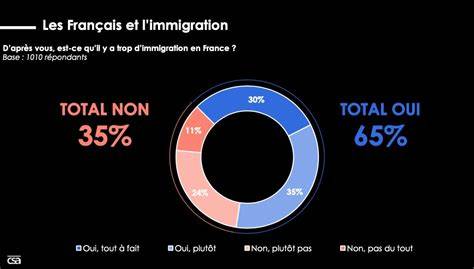 Graphique sondage immigration négative France