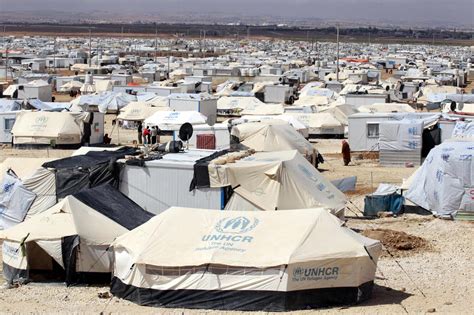 Camp de réfugiés au Moyen-Orient