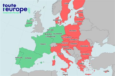 Carte comparative droit du sol Europe