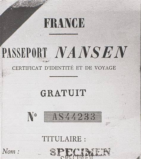 Registre préfectoral des passeports Nansen