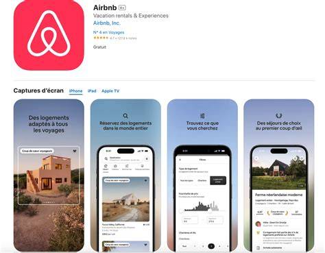 application Airbnb modification réservation