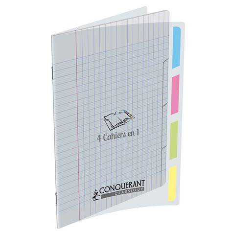 Cahier scolaire à onglets avec couverture polypro