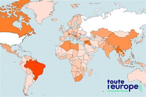 Carte des pays concernés par les accords bilatéraux